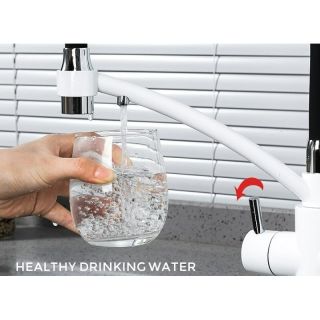 Смеситель для кухни Gappo G4348 с подключением к фильтру белый/хром